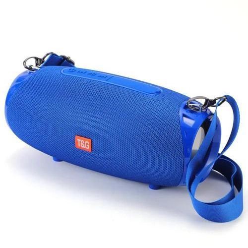 Портативная Bluetooth колонка TG534 SD IPX5 с ремешком, портативная блютус колонка. Цвет: синий | Зображення 4