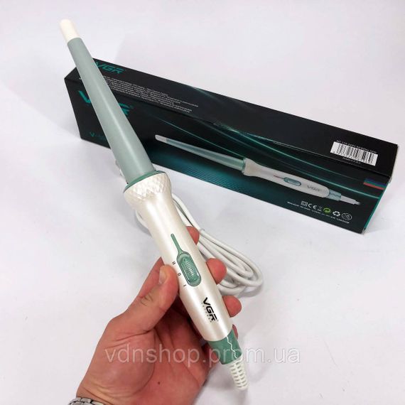 Плойка для создания завивки VGR, Плойка для волос для локонов Конусная прикорневого объема FK-90 | Зображення 8