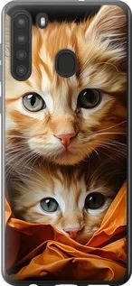 Чохол на Samsung Galaxy A21 Котики 2 із силікону FCh_008260