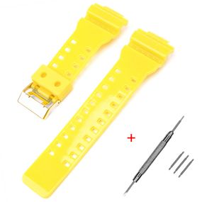 Ремінець для Casio G-Shock GA-100/110/120 Yellow-Glossy GD
