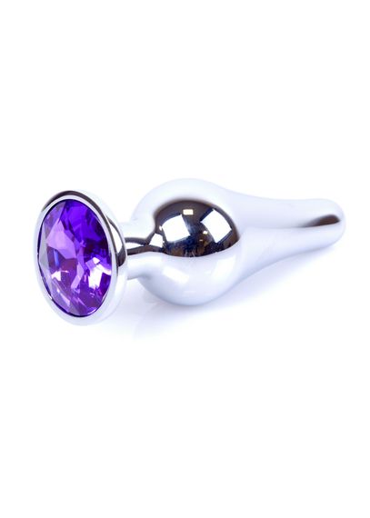 Анальна пробка - Jewellery Silver Long Plug Purple | Зображення 1