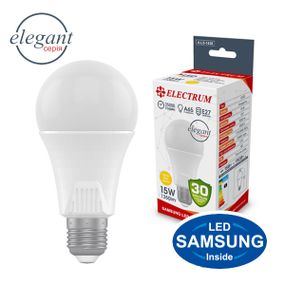 ЛАМПА СВІТЛОДІОДНА СТАНДАРТНА A65 LS-33 ELEGANT 15W E27 3000K АЛЮМОПЛ. КОРП. A-LS-1438