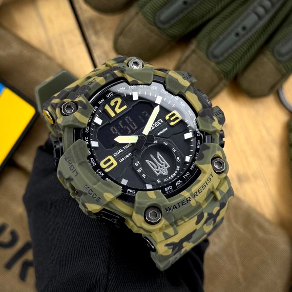 Чоловічий годинник Awarder 004 Тризуб срібло Camo Green | Зображення 3