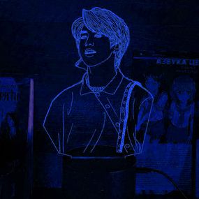 Акриловий світильник-нічник Хан Джі Сон синій tty-n002298