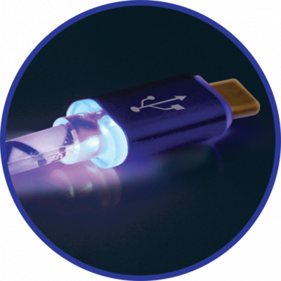Дата кабель USB08-03LT USB - Micro USB, BlueLED backlight, 1m Defender (87555) | Зображення 3