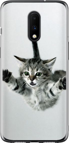 Чехол на OnePlus 7 Летящий котёнок "2322u-1740-17620"