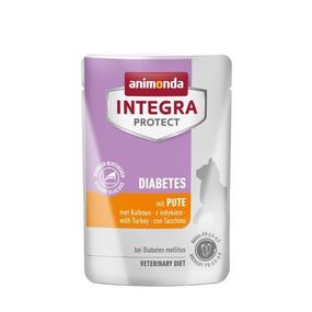 Корм влажный ветеринарный для кошек Integra Protect Diabetes with Turkey при диабете, с индейкой, пауч, 85 г