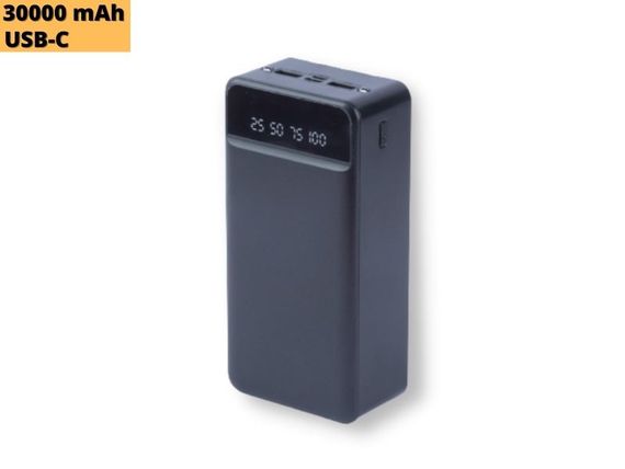 Павербанк зовнішній акумулятор XPRO PR164 30000mAh з індикацією заряджання чорний (40591-01) | Зображення 1