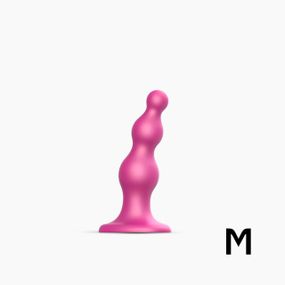 Насадка для страпона Strap-On-Me Dildo Plug Beads Framboise Metallic M Sex Aura
