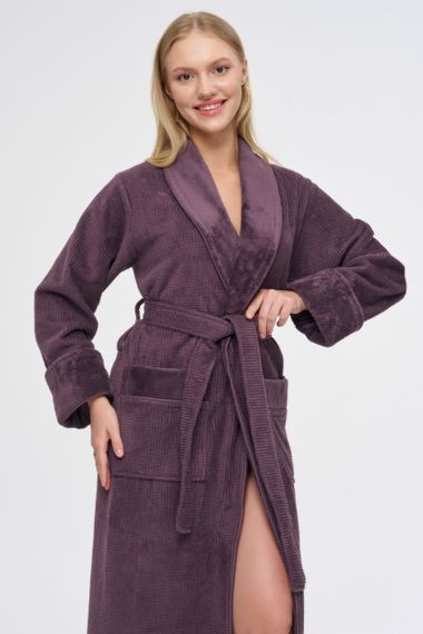 Женский халат Nusa 3873 фиолетовый 3XL | Зображення 7