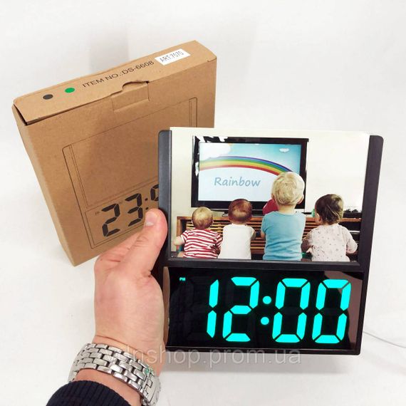 Оригинальные настольные часы DS-6608, Цифровые часы настольные Практичные с подсветкой EF-85