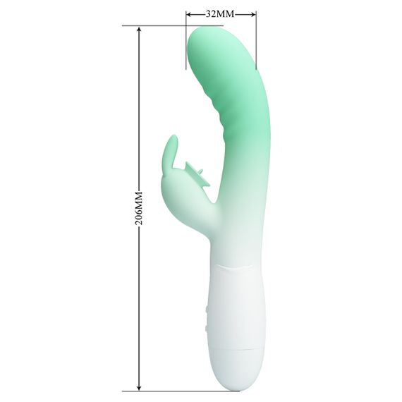 Вибромассажер серии Pretty Love - CERBERUS Rabbit Vibrator Light green, BI-014795-A1B Sex Aura | Зображення 9