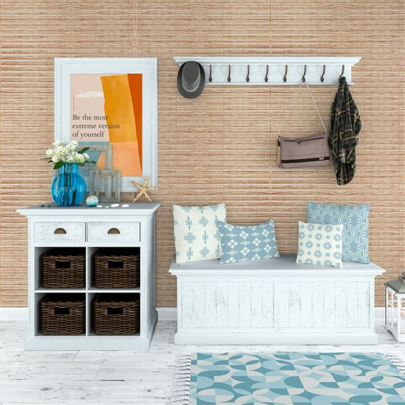 Самоклеюча декоративна 3D панель 700х700х8мм Бамбук Бежевий (077) SW-00000350 | Зображення 4