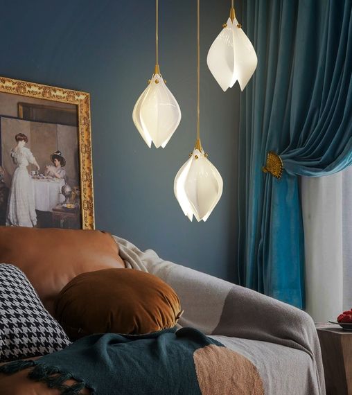 Люстра підвісна на 1 лампочку 27143 Золото 30-180х13х13 см. | Зображення 6