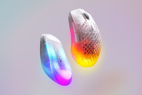Мишка SteelSeries Aerox 3 Wireless Ghost, RGB, 18000dpi., 6кн., прозора | Зображення 2