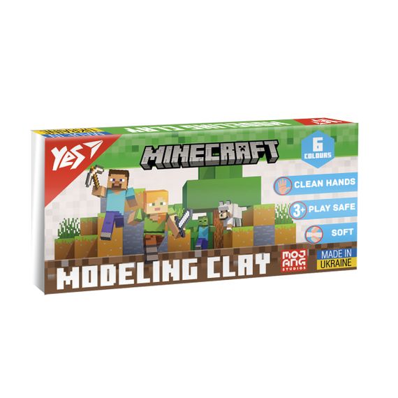 Пластилін YES Minecraft 2 540650 6 кольорів 120 г