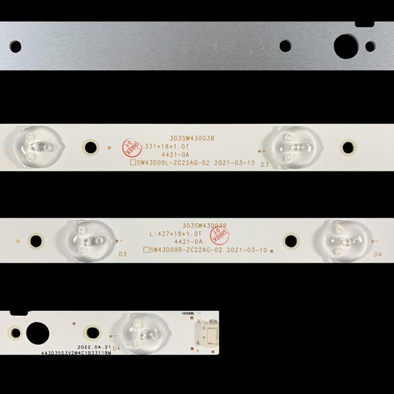 LED підсвітка TV 43" 43UJ6200 CRH-A4330300104L6CN CRH-A4330300105R6CN 8шт. | Зображення 1