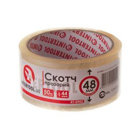 Скотч прозорий 48 мм*50 м*52мкм INTERTOOL KT-09021