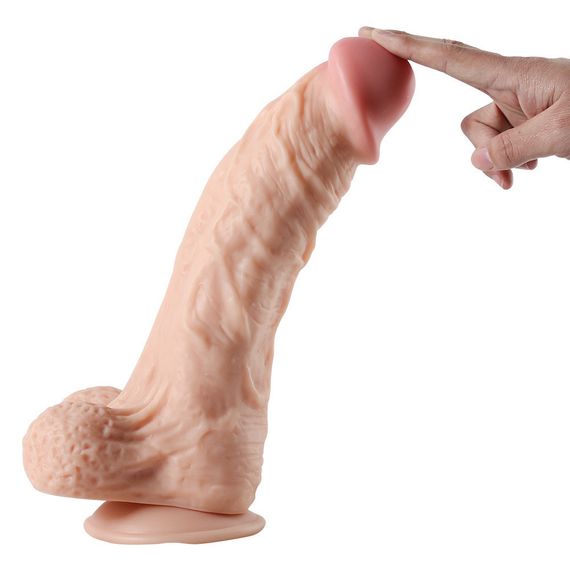 Фалоімітатор Large Leilong Lifelike L тілесний без вібрації Sex Aura | Зображення 2