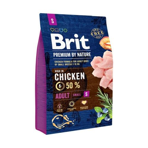 Сухий корм Brit Premium для собак дорослих собак дрібних порід (вагою до 10 кг) з куркою 3 кг