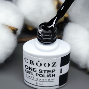 Однофазний гель лак Crooz One Step Gel Polish №01 (чорний) 8мл