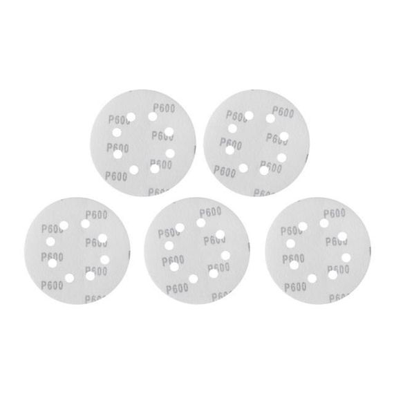 Круг шлифовальный на липучке Intertool - 125 мм × Р600 с отверстиями (5 шт.) (BT-0594) | Зображення 1