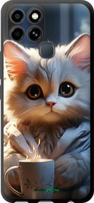 Чохол на Infinix Smart 6 Білий кіт "5646b-2758-2448"