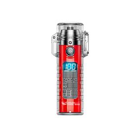Ліхтар-шокер із запальничкою KY-RD, LED 3 режими, дальність 150м, Li-ion 260mAh, Type-C, IP56, 95x28mm, Red, BOX