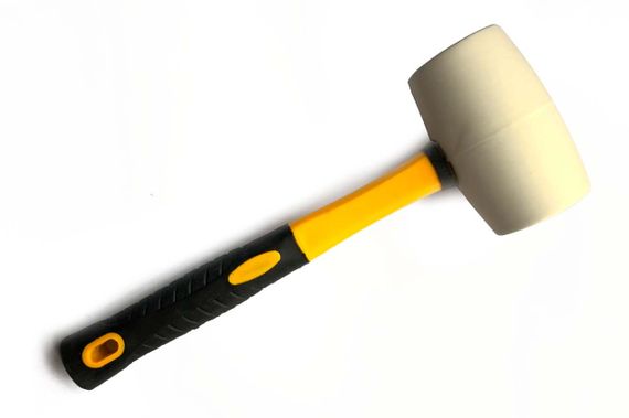 Киянка резиновая с фибергласовой рукояткой 450гр СИЛА