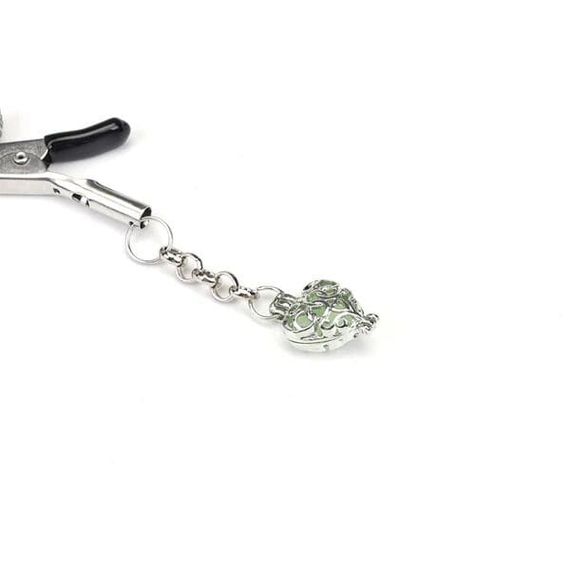 Затискачі для сосків Liebe Seele Glow-in-dark Nipple Clamps One Size Зелений | Зображення 1