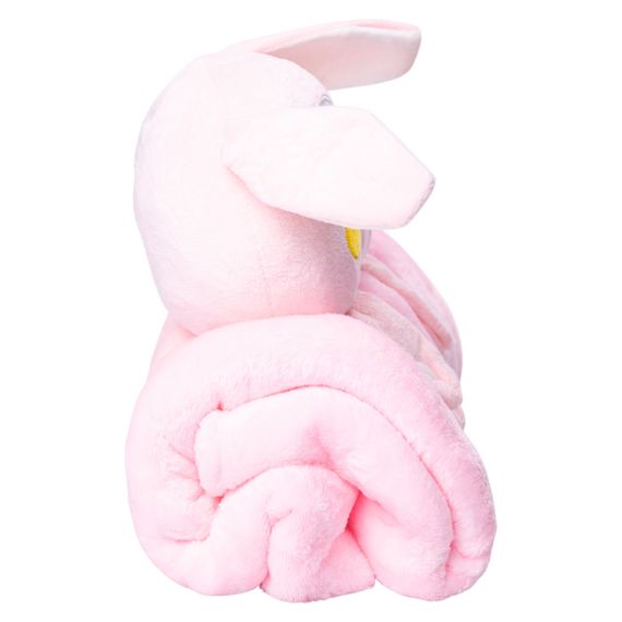 М'яка іграшка-плед Зайчик 120×160 (см) 2 в 1 Рожевий Colorful Home 5616-68P | Зображення 1