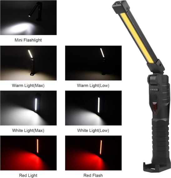 Ліхтар LIGHT L08-1 з магнітним підставою та підвісним гачком для кемпінгу ∙ Акумуляторний поворотний ліхтар LIGHT L08-1 | Зображення 3