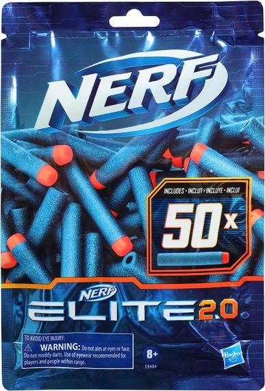 Пули Нерф Элит 2.0 набор 50 штук Nerf Elite 2.0 50-Dart Refill Pack Оригинальные стрелы Hasbro | Зображення 1