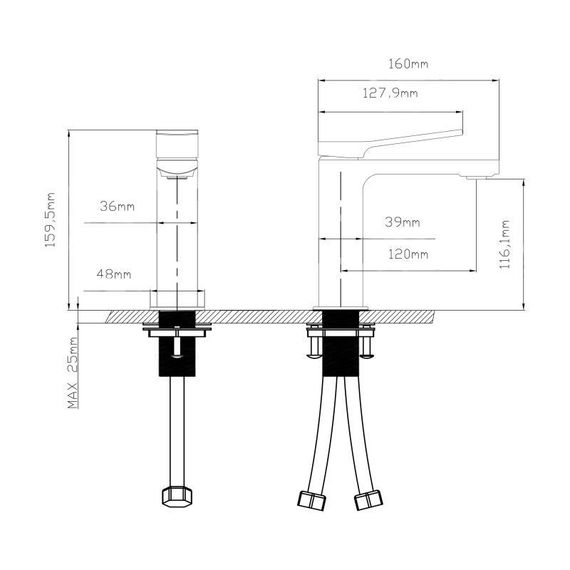 Смеситель для раковины Qtap Slavonice QTSLA270GMB45924 Gunmetal Black PVD | Зображення 1