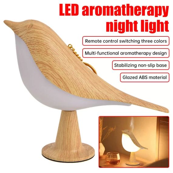 Лампа-ліхтар як птахи, бездротовий USB світлодіодний настільний сенсорний приліжковий світильник | Зображення 5