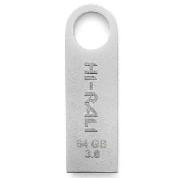 Флеш накопичувач USB 3.0 Hi-Rali Shuttle 64 GB Срібна серія Срібний | Зображення 1