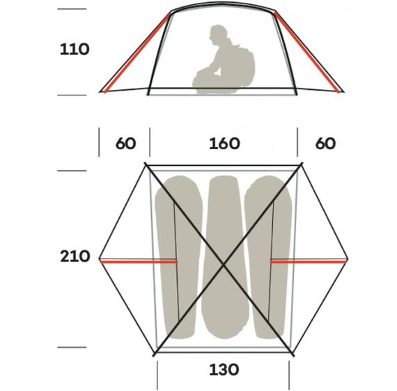 Намет тримісний Ferrino Nemesi 3 Pro Green (91213QVVFR) | Зображення 1