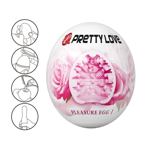 Мастурбатор - Pretty Love Pleasure Egg Masturbator Pink | Зображення 2