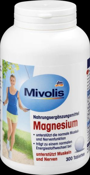 Вітаміни "Mivolis Magnesium", для серцево-судинної системи та нервів, 300 таблеток, Німеччина
