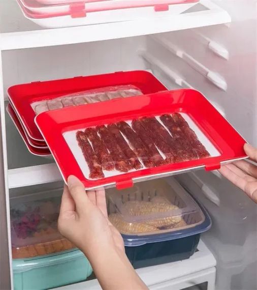 Умный поднос для хранения пищи Supretto с крышкой для нарезки и продуктов | Зображення 2