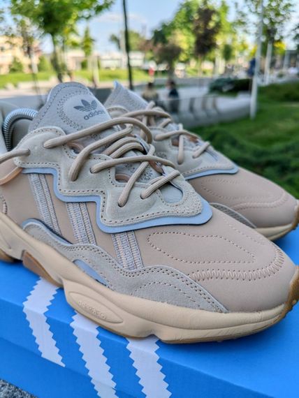 Кросівки Adidas Ozweego замшеві бежеві | Зображення 8