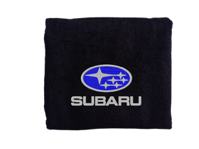 Рушник з вишивкою махровий банний 70*140 чорний автомобілісту Субару Subaru 00451