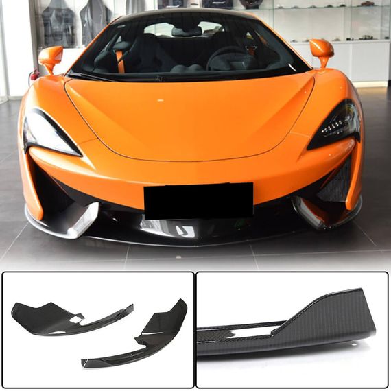 Накладки на передній бампер Flap (Карбон) для McLaren 540C/570S 2015-2020 рр