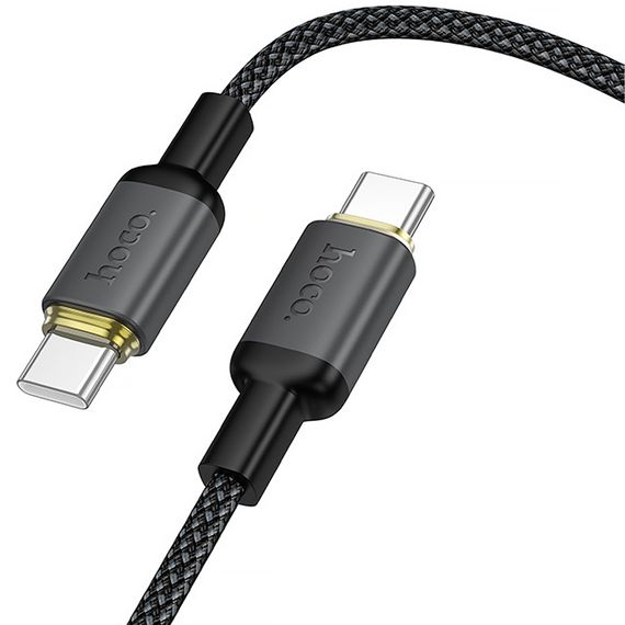 Дата кабель Hoco X128 Benefit Type-C to Type-C 60W (1m) Black | Зображення 2