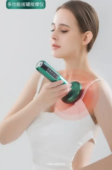 Зелений Вакуумний масажер для коригування фігури та антицелюлітного масажу з підігрівом | Зображення 2