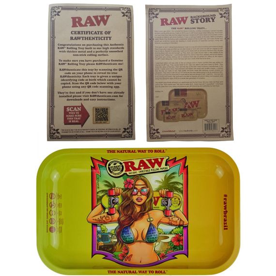 Таця для самокруток металевий RAW Brazil Girl Small | Зображення 1