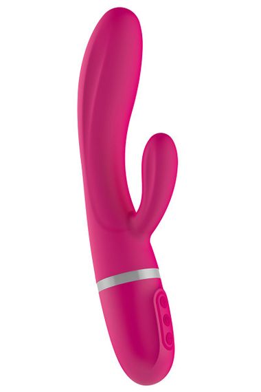 Вібратор-кролик Liebe Bend It Plus Cerise, гнучкий, 2 мотори, 10 режимів