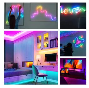 Гибкий неон Light Strip 10 м RGB 12V (6×12 мм) с Bluetooth-управлением (без пульта)