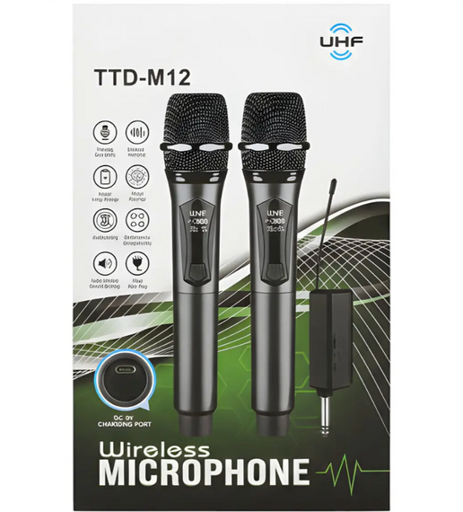 Беспроводные микрофоны UHF TTD-M12 ∙ Караоке-система UHF TTD-M12 на два микрофона | Зображення 5