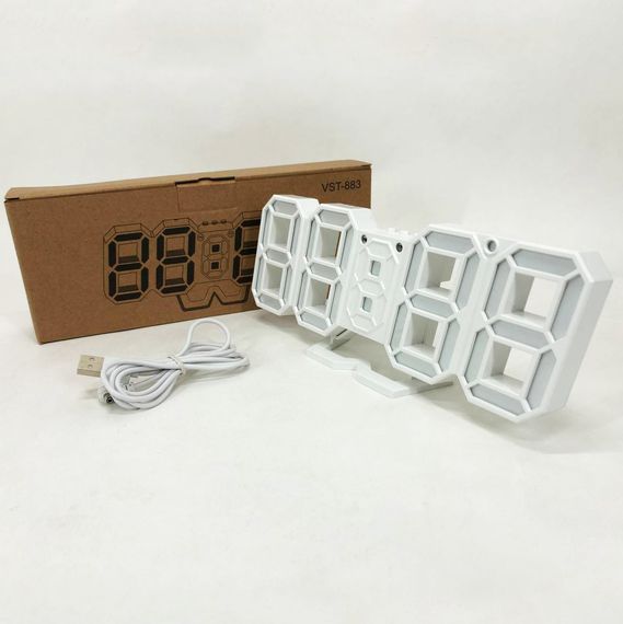 Часы настольные электронные LY-1089 LED с будильником WT-294 и термометром